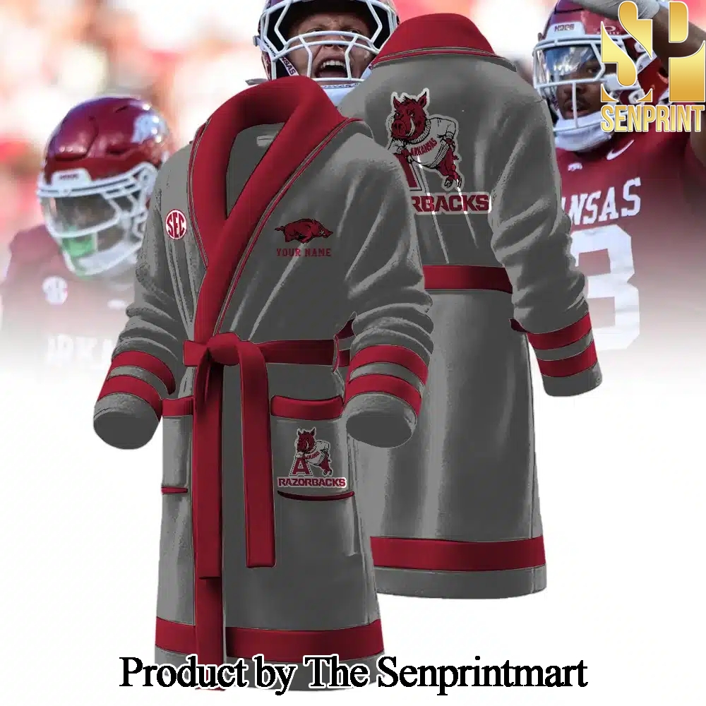 Arkansas Razorbacks For Fan Full Printing Bathrobe SEN2227