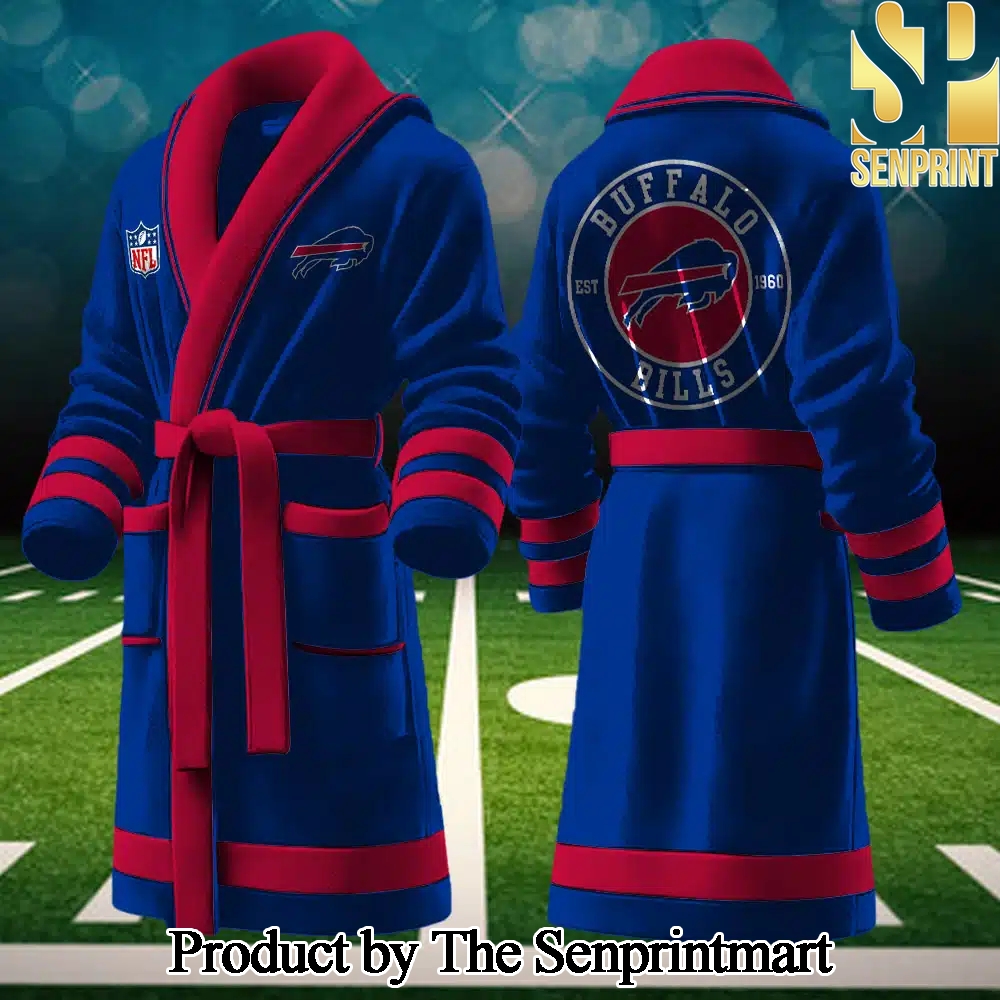 Buffalo Bills Gift Ideas All Over Print Bathrobe SEN2296