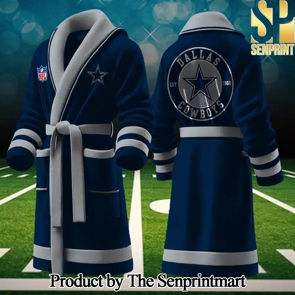 Dallas Cowboys For Fan Full Printed Bathrobe SEN2229