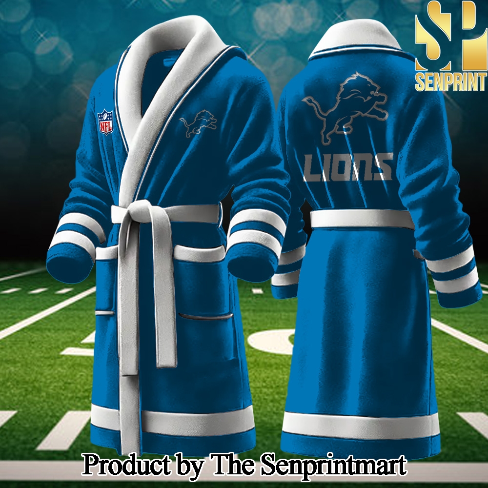 Detroit Lions Unisex Full Printing Bathrobe SEN2215