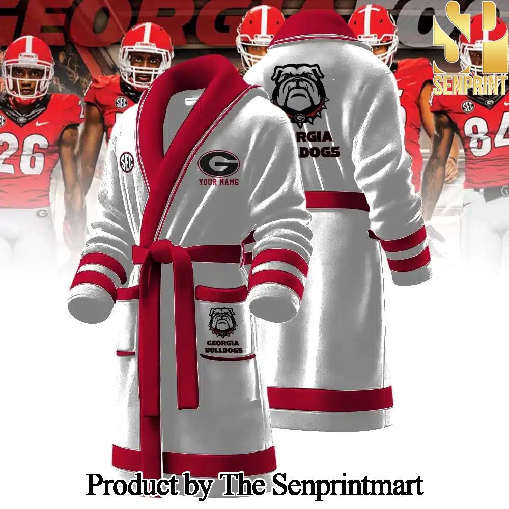 Georgia Bulldogs For Fans Full Printed Bathrobe SEN2287