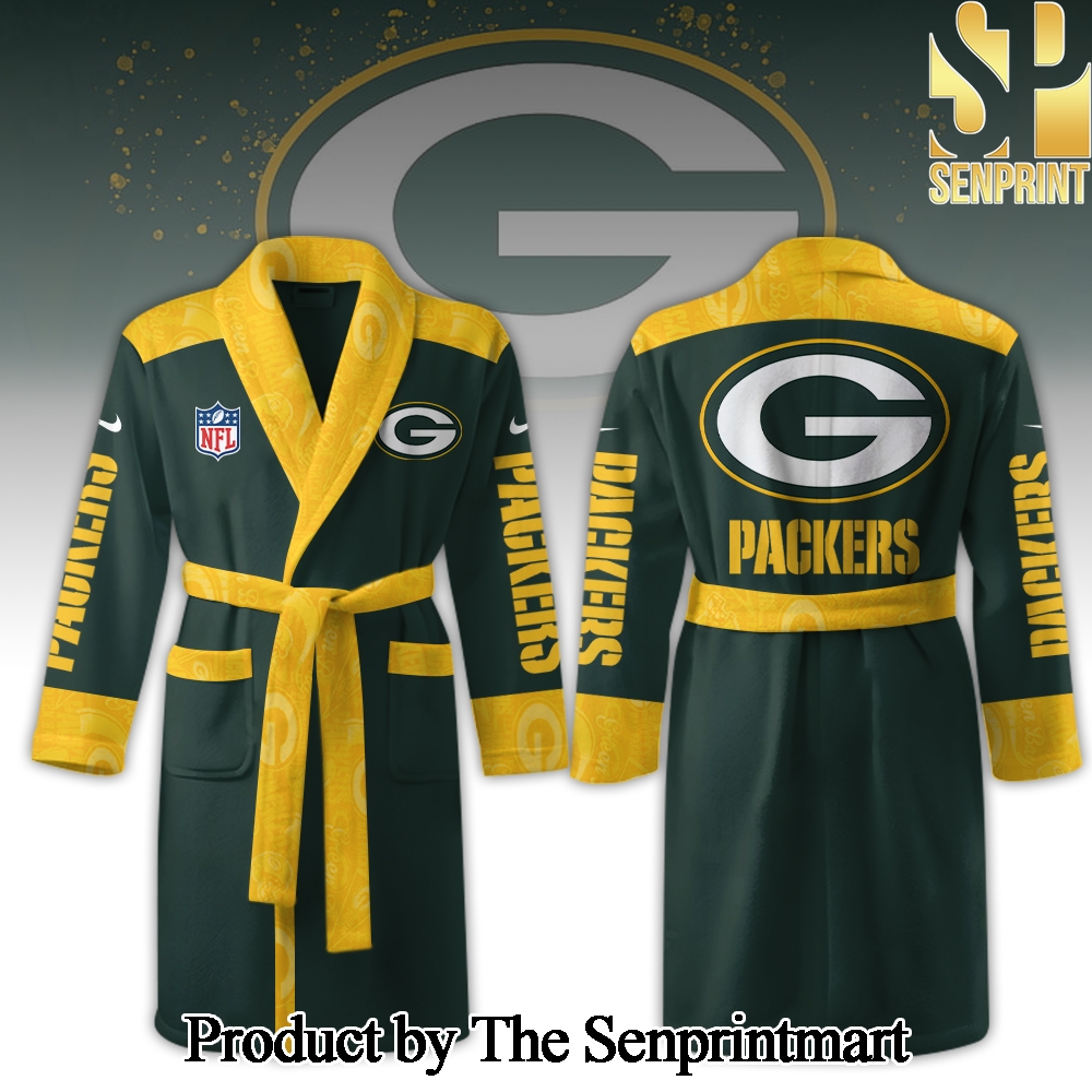 Green Bay Packers All Over Printed Classic Bathrobe SEN2328