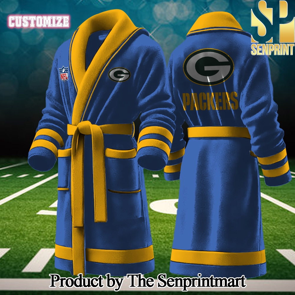 Green Bay Packers For Fans All Over Print Bathrobe SEN2232