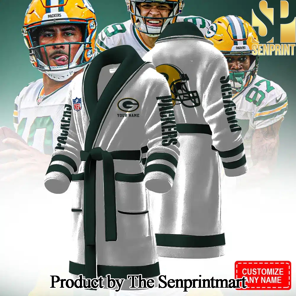 Green Bay Packers For Sport Fan All Over Printed Bathrobe