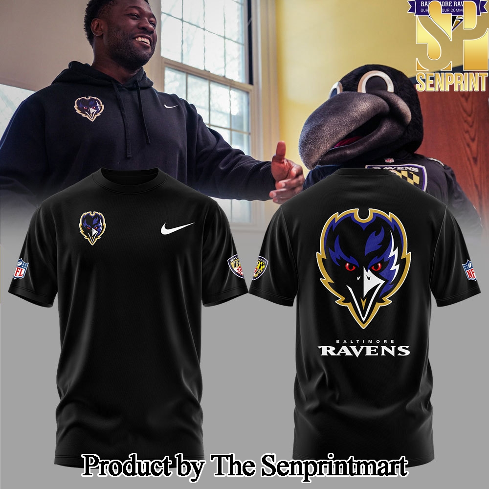 Baltimore Ravens New Hooodie Version For Fans All Over Printed T-Shirt Set SEN2717