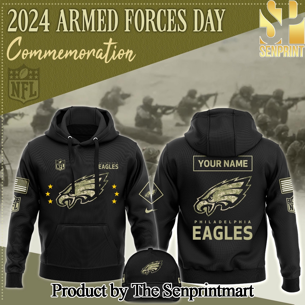 Philadelphia Eagles Armed Forces Day For Fans Full Printed Hoodie SEN2756