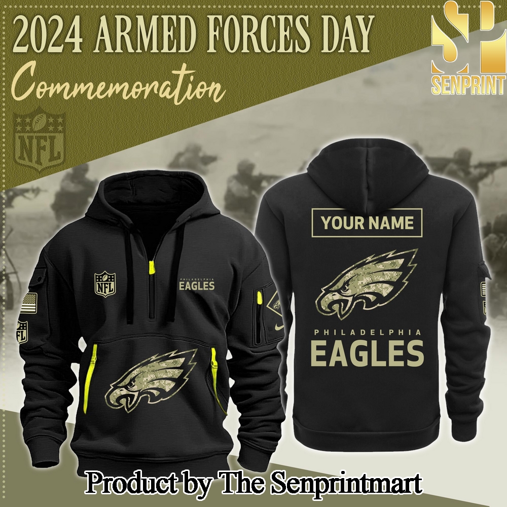 Philadelphia Eagles Armed Forces Day New For Fans Half-Zip Hoodie SEN2757