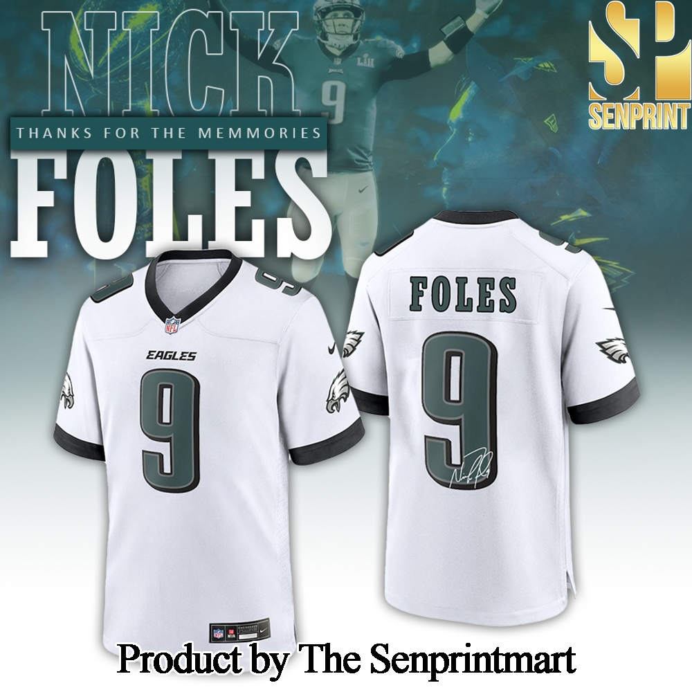 Philadelphia Eagles Nicke Foles Special White Jersey With Signature SEN2750