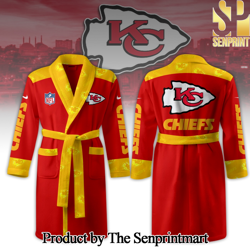 Kansas City Chiefs Pattern Full Printed Bathrobe SEN2312