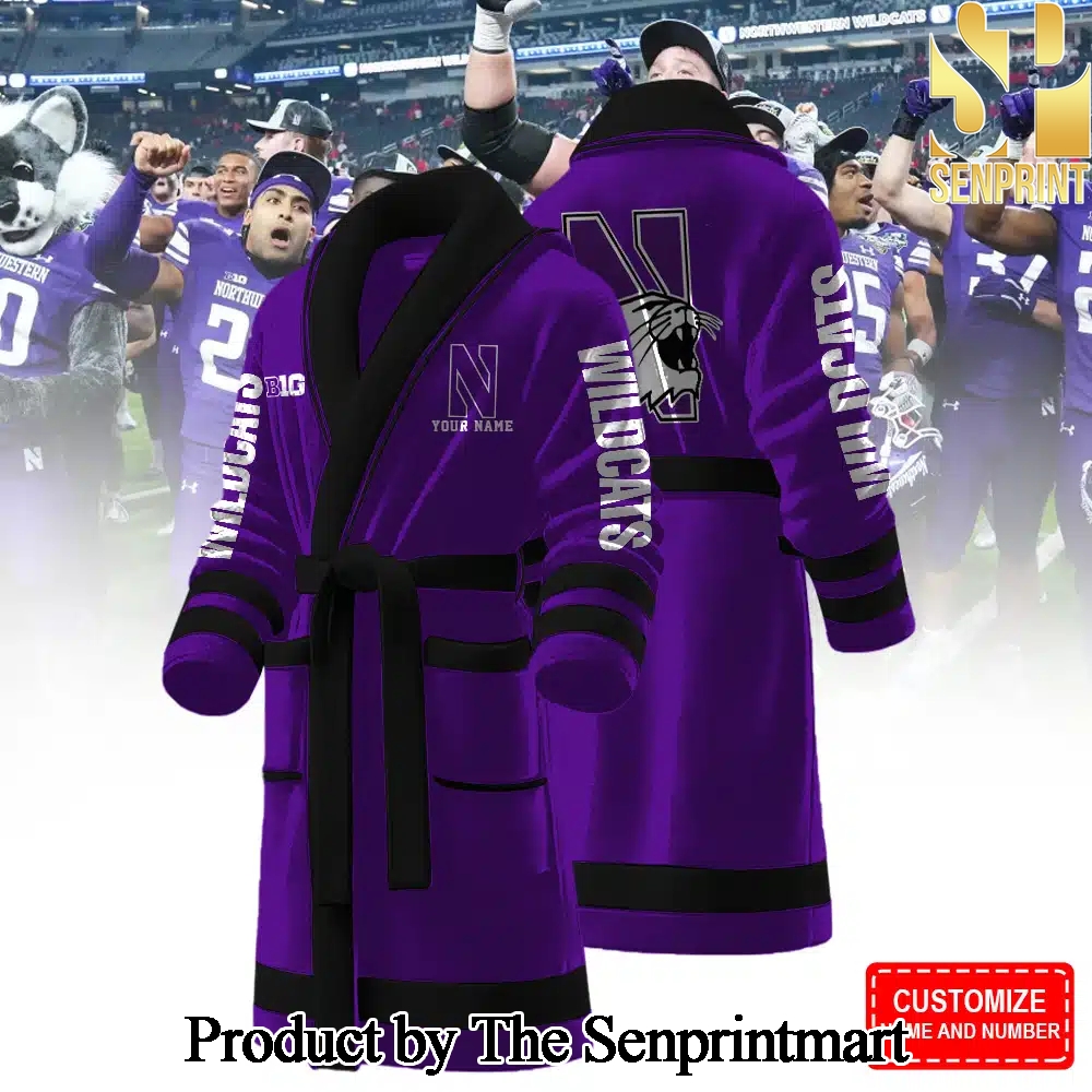 Kansas State Wildcats For Sport Fan Full Printing Bathrobe