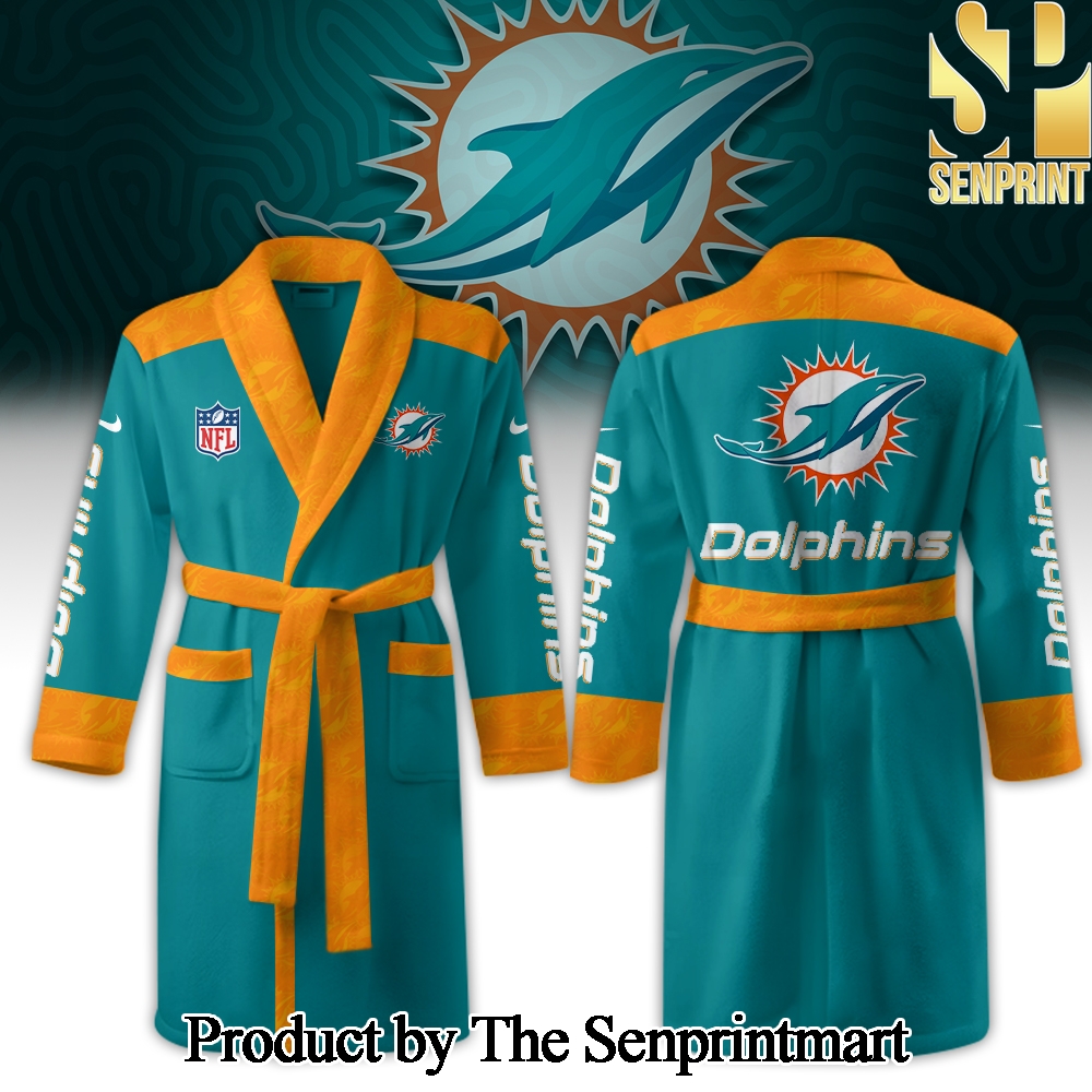 Miami Dolphins Full Printing Unisex Bathrobe SEN2334