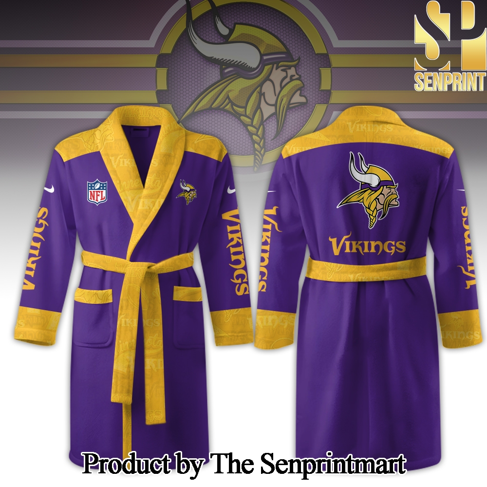 Minnesota Vikings Full Print Unisex Bathrobe SEN2335