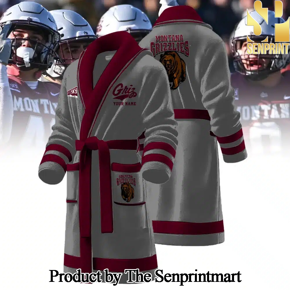 Montana Grizzlies For Fans Full Printing Bathrobe SEN2285