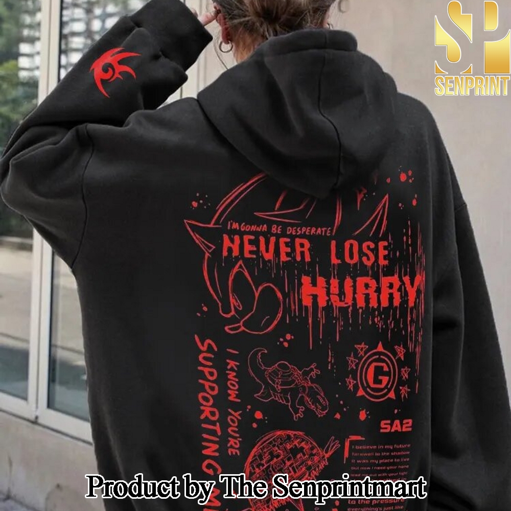 Never Lose Hedgehog Movie Inspired Oversize Hoodie SEN2914