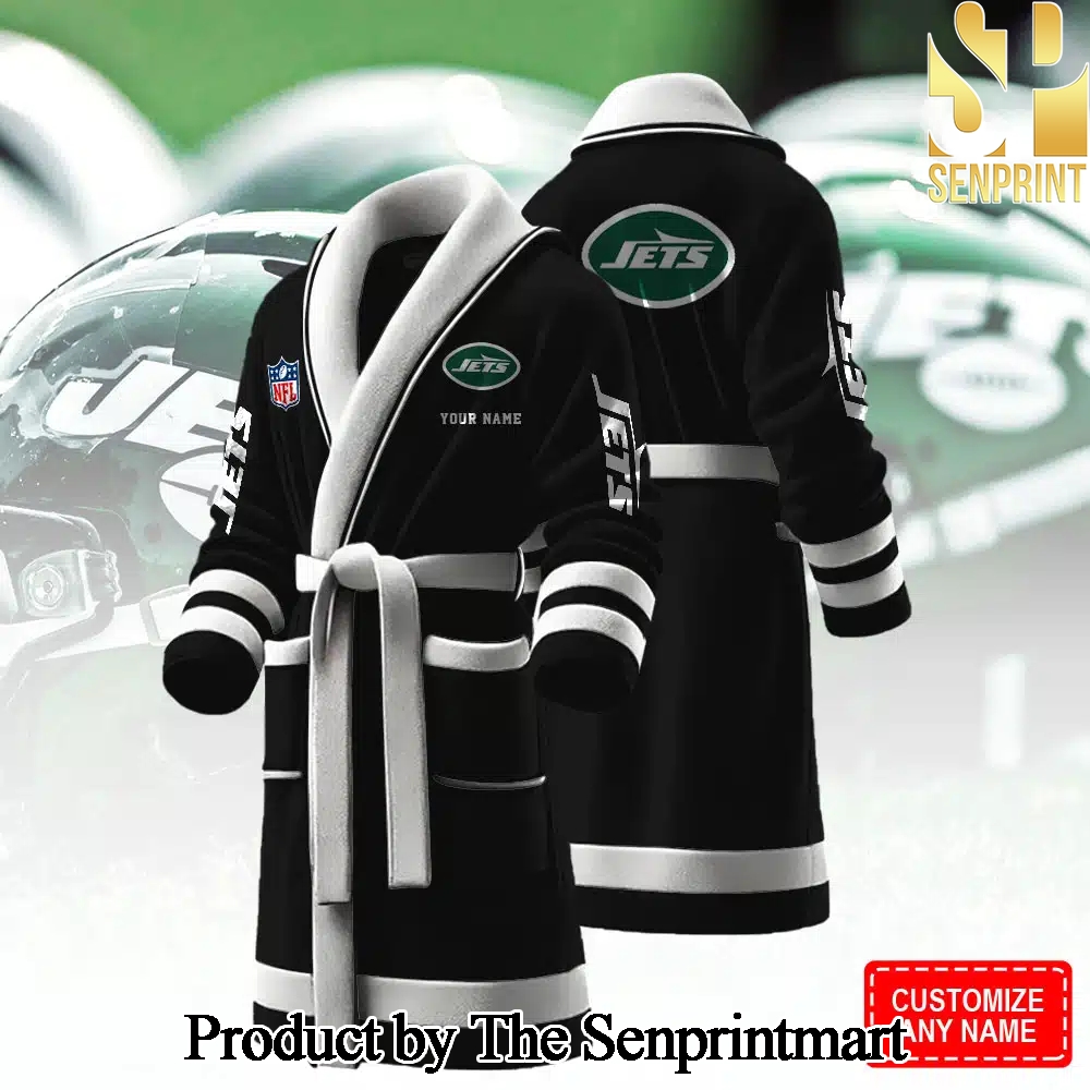 New York Jets For Sport Fan All Over Printed Bathrobe