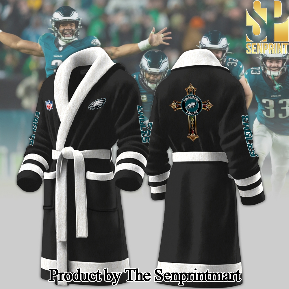 Philadelphia Eagles Casual All Over Print Bathrobe SEN2245