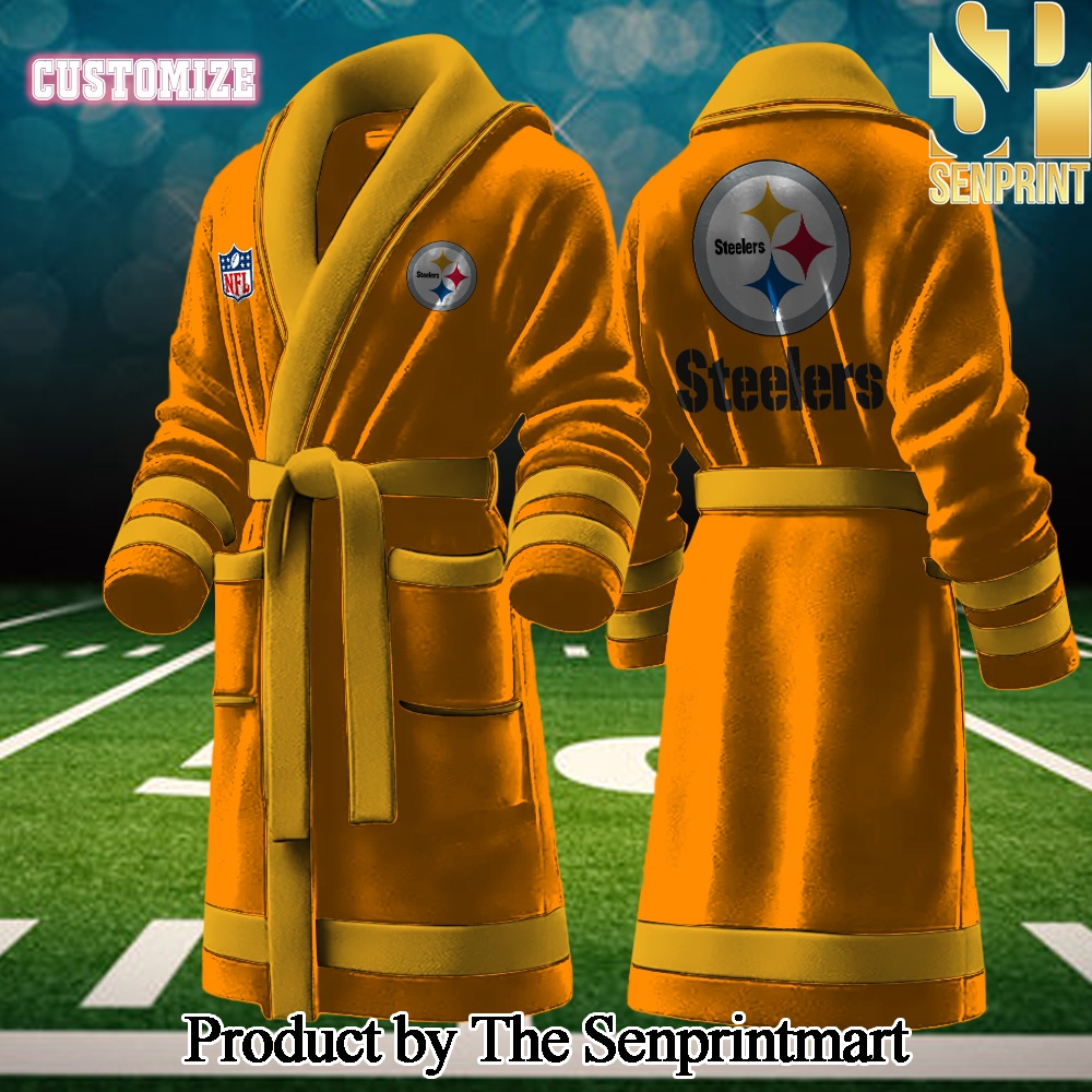 Pittsburgh Steelers Pattern Full Printing Bathrobe SEN2253