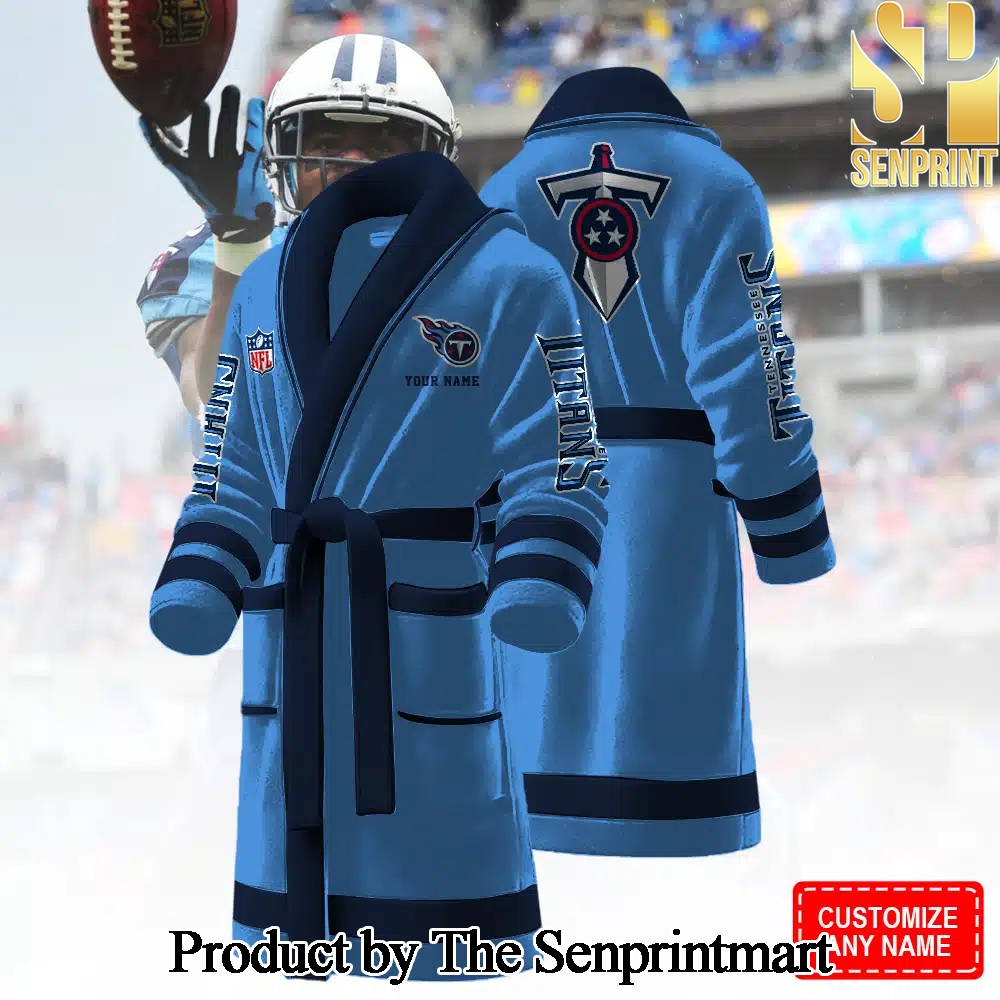 Tennessee Titans For Sport Fan All Over Printed Bathrobe