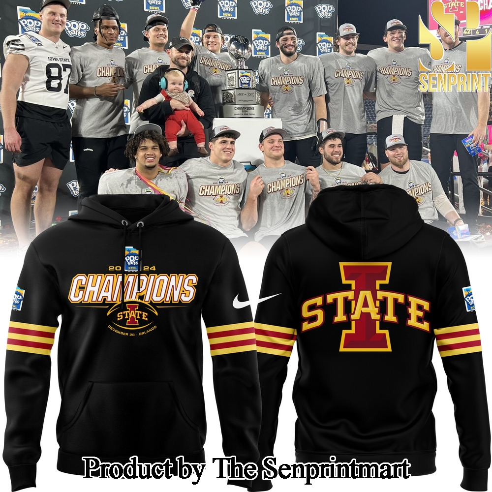 2024 Pop Tarts Bowl Champions Iowa State Football Hoodie SEN0410