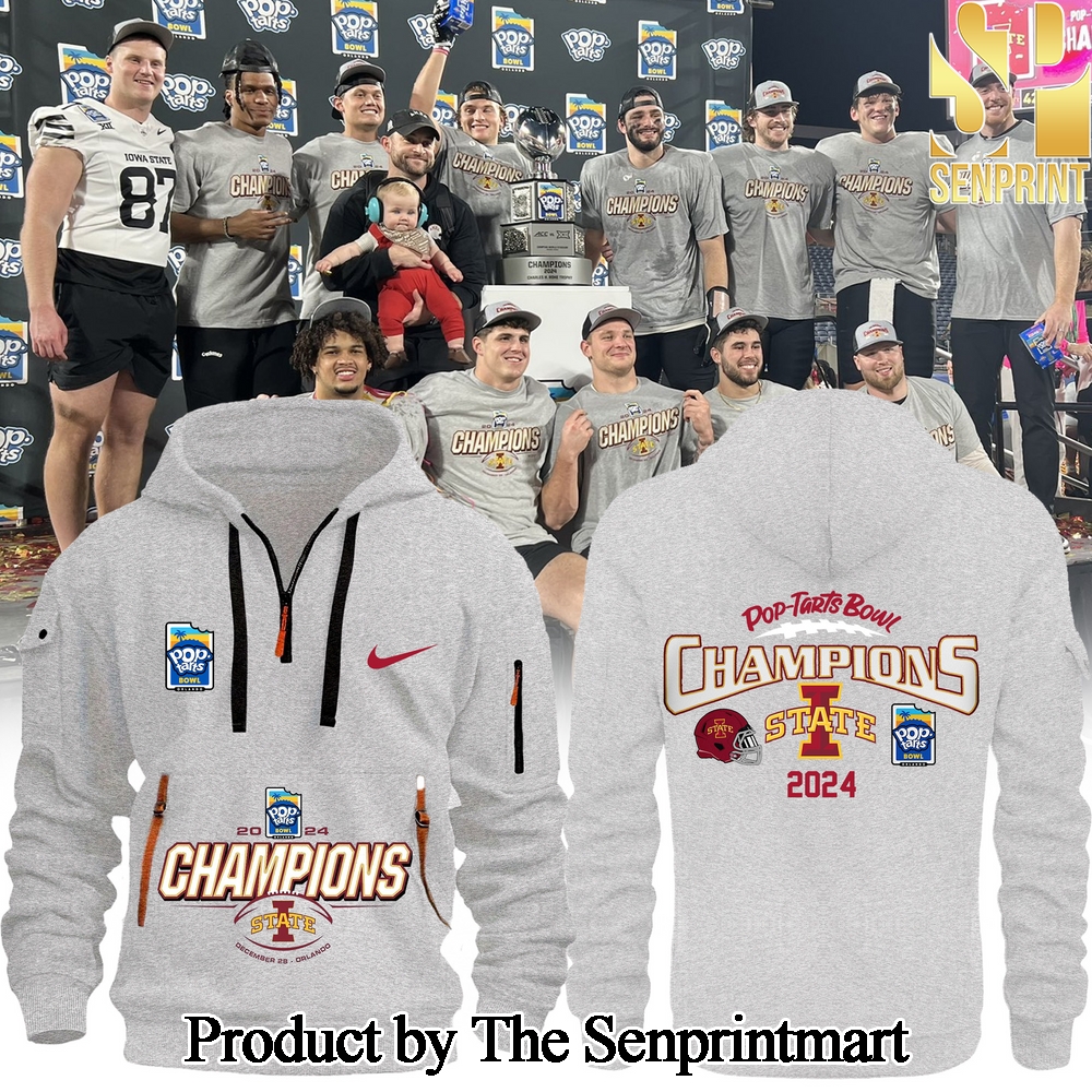 2024 Pop Tarts Bowl Champions Iowa State Football Hoodie SEN0425