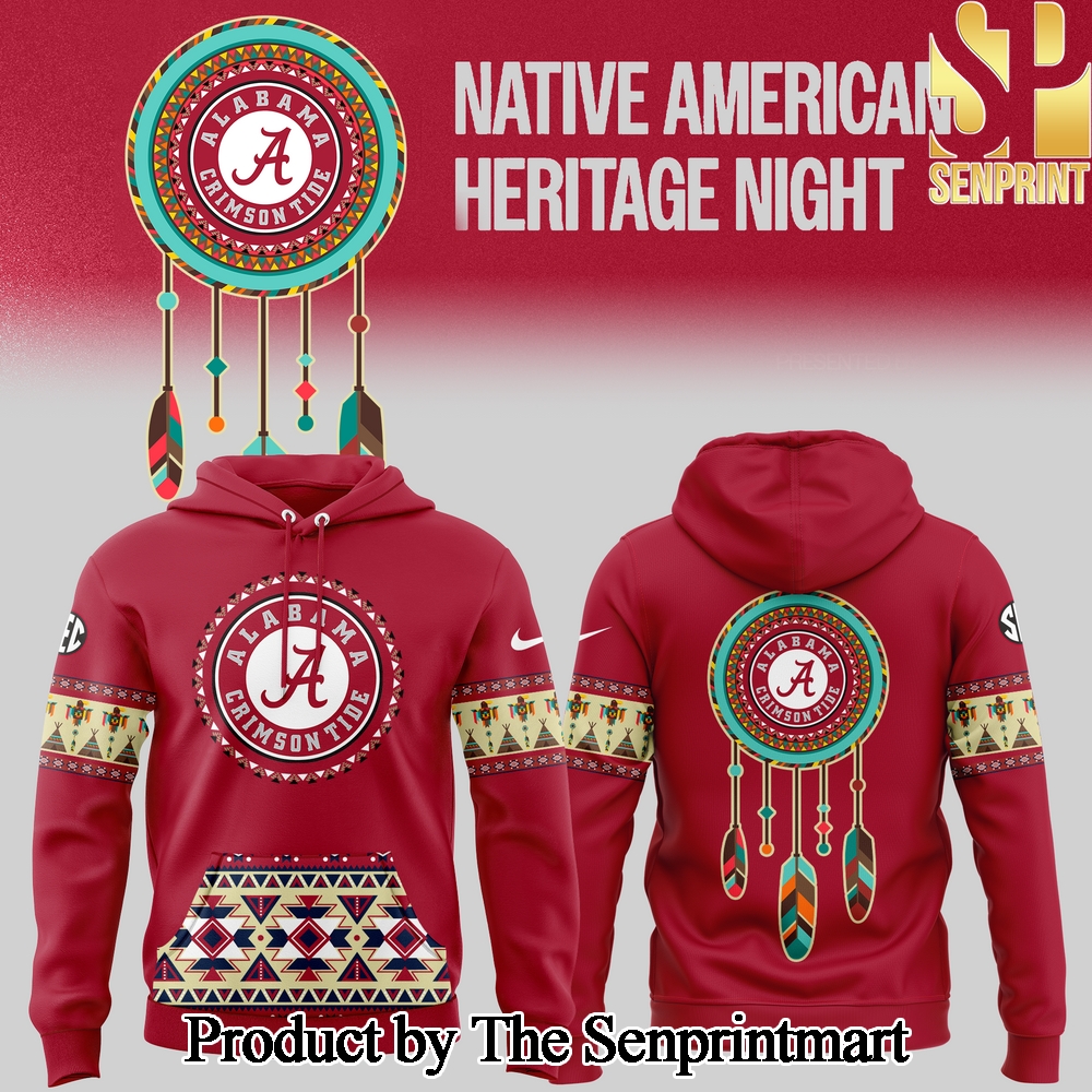 Alabama Crimson Tide football Native American Heritage Hoodie SEN0497