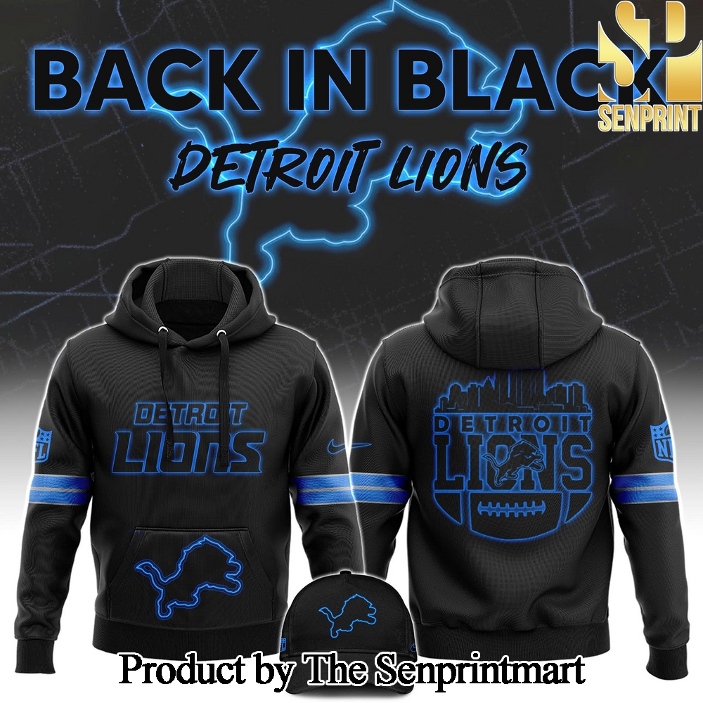 Detrois Lions 2024 Back In Black For Fans All Over Printed Hoodie SEN0227