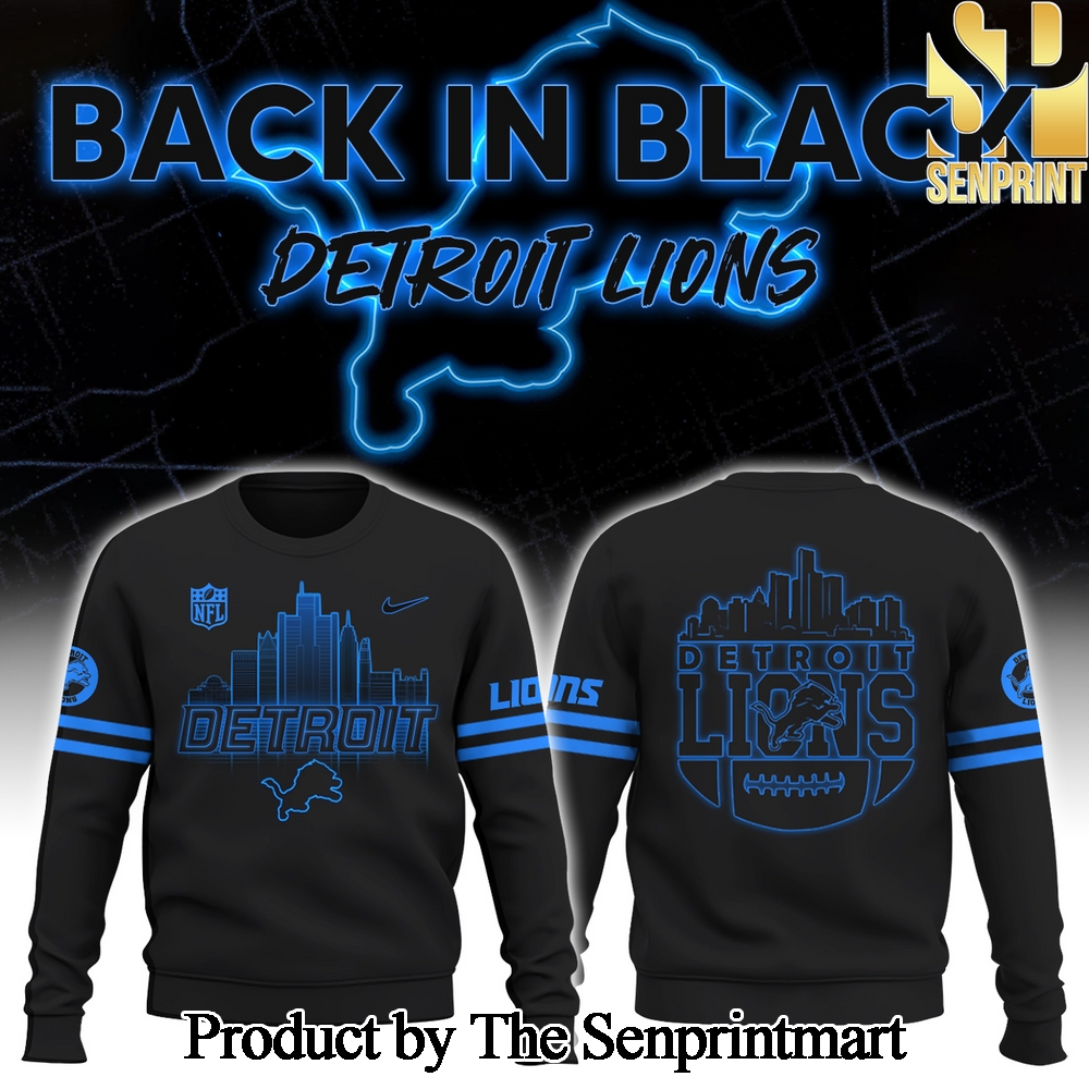 Detrois Lions 2024 Back In Black For Fans Sweatshirt SEN0235