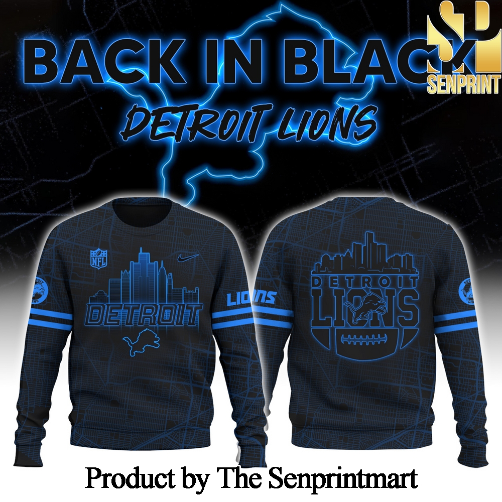 Detrois Lions 2024 Back In Black For Fans Sweatshirt SEN0236