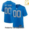 Detroit Lions Blue Team Vapor F.U.S.E. Elite Custom Jersey SEN0257