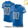 Detroit Lions Blue Team Vapor F.U.S.E. Elite Custom Jersey SEN0257