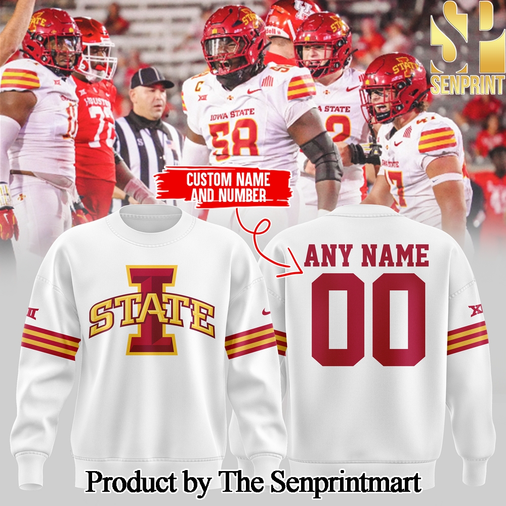 Iowa State Football 2024 For Sport Fans Sweatshirt Custom Number and Custom Name SEN0468