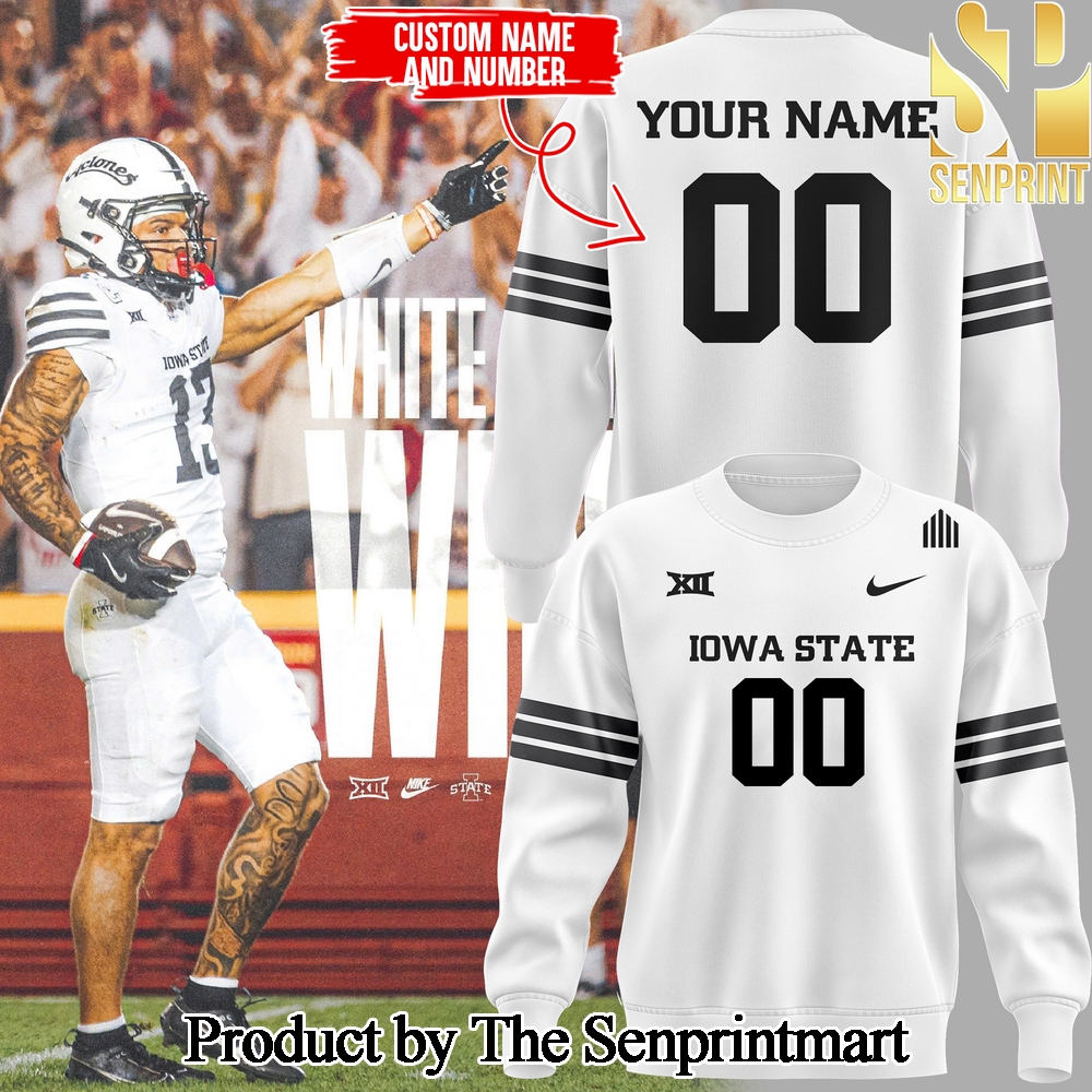 Iowa State Football 2024 For Sport Fans Sweatshirt Custom Number and Custom Name SEN0471