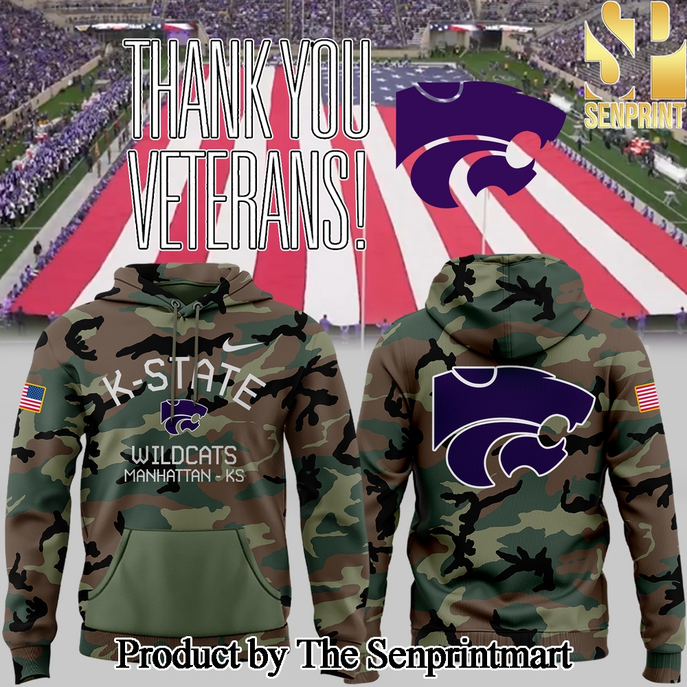 Kansas State Wildcats football 2024 Military Appreciation Hoodie SEN0374