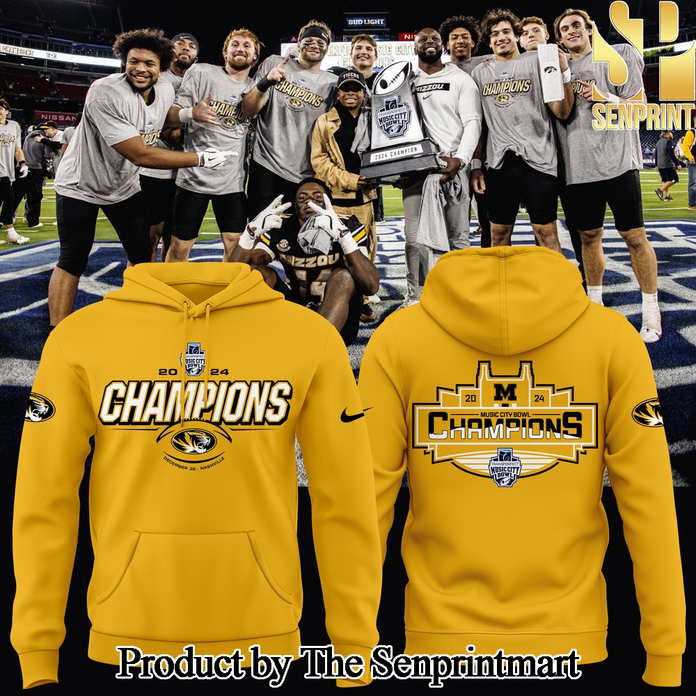 Missouri Tigers football 2024 Champions Transperfect Music City Bowl Hoodie SEN0275