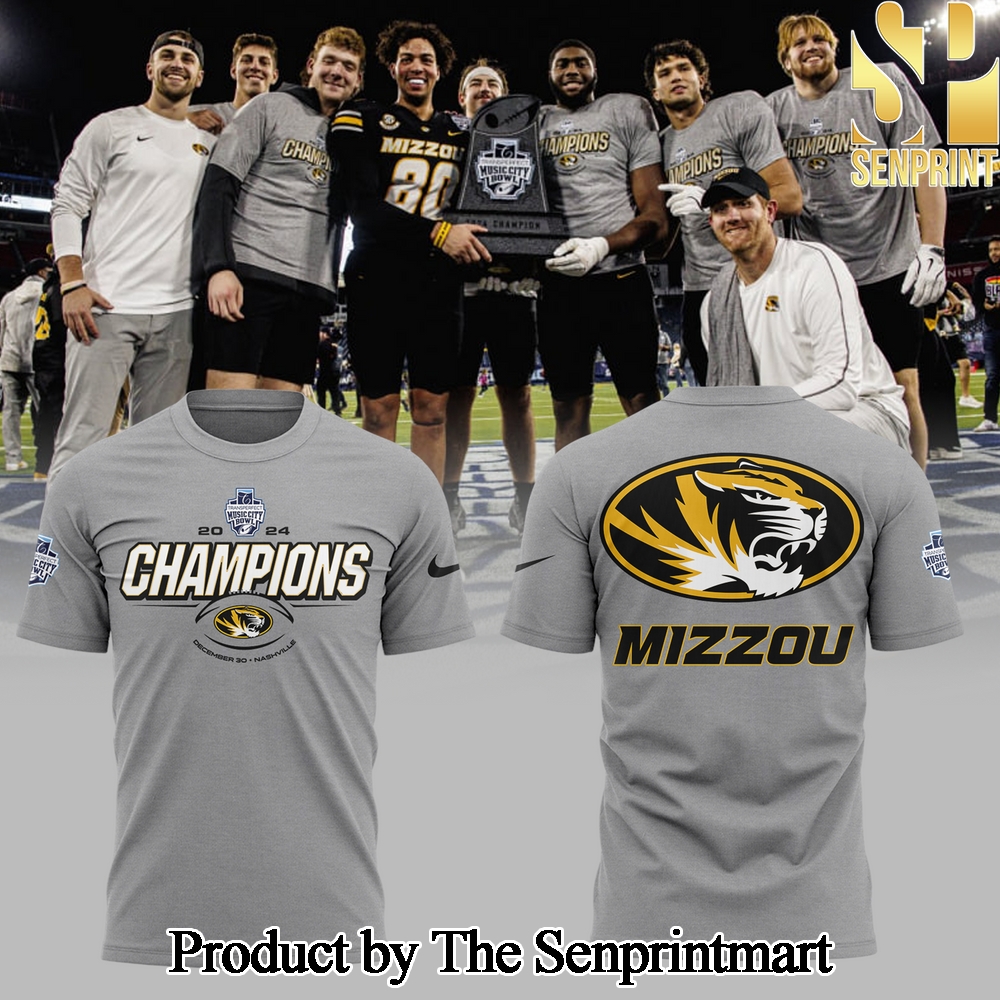 Missouri Tigers Football ARE THE 2024 TRANSPERFECT MUSIC CITY BOWL CHAMPS Gift Ideas Full Printing Shirt SEN0270