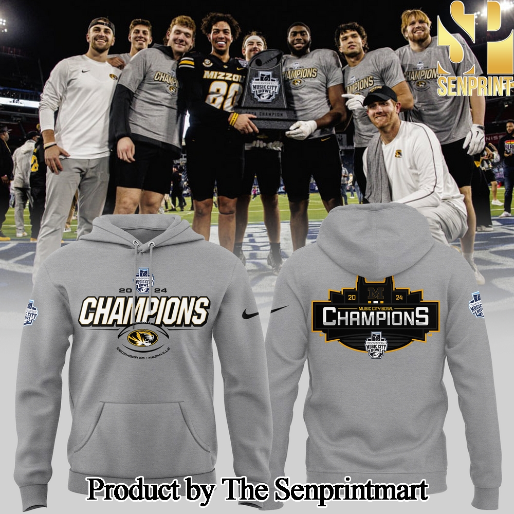 Missouri Tigers Football ARE THE 2024 TRANSPERFECT MUSIC CITY BOWL CHAMPS Hoodie SEN0271