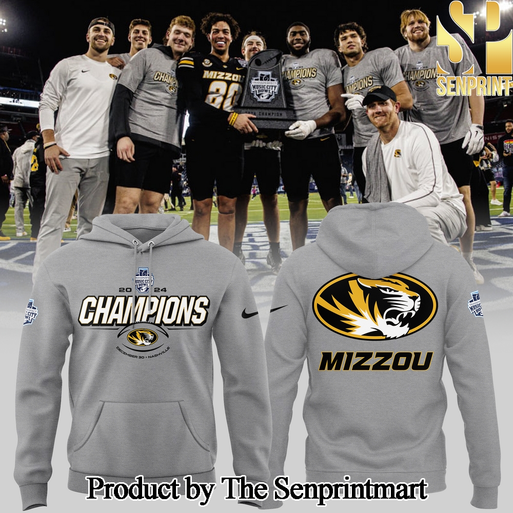 Missouri Tigers Football ARE THE 2024 TRANSPERFECT MUSIC CITY BOWL CHAMPS Hoodie SEN0272