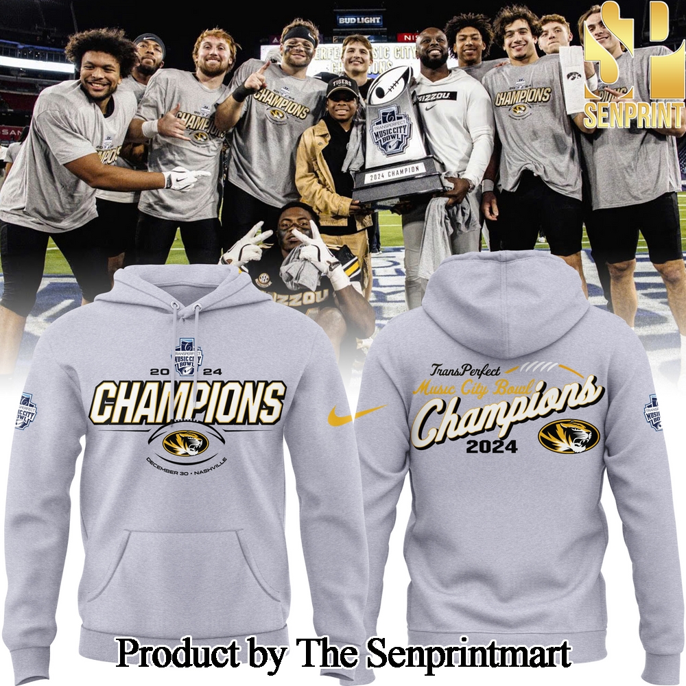 Missouri Tigers football ARE THE 2024 TRANSPERFECT MUSIC CITY BOWL CHAMPS Hoodie SEN0277