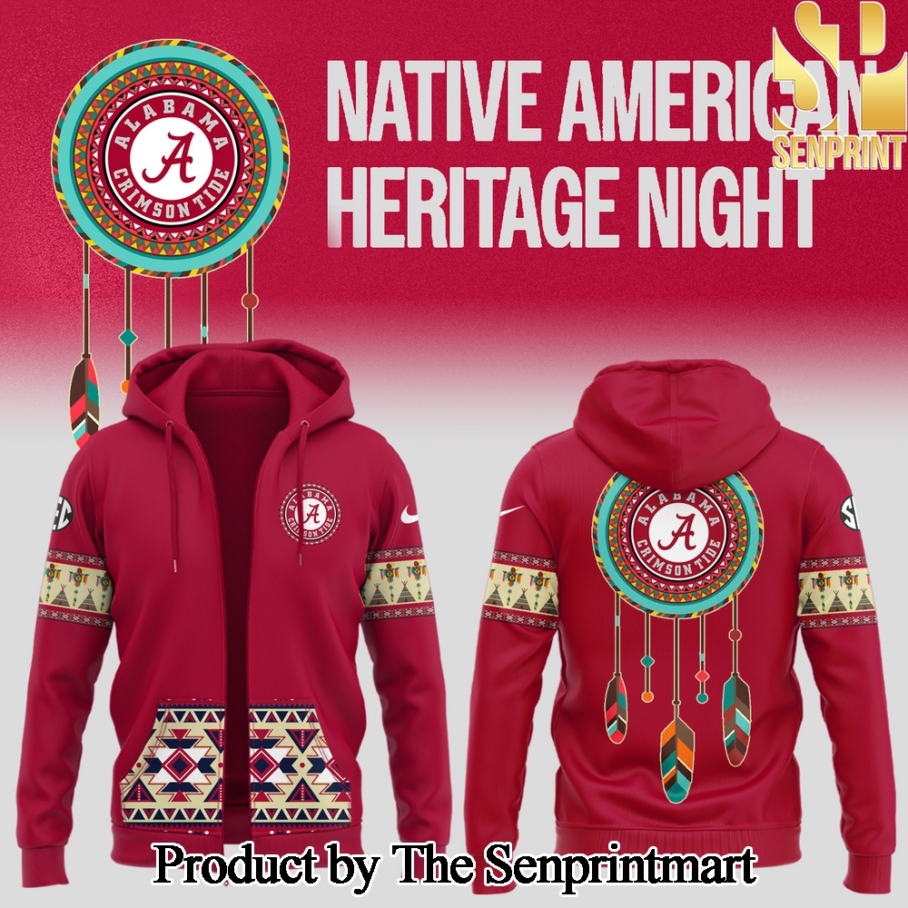 Native American Heritage Night Alabama Crimson Tide football For Fans Zip Hoodie SEN0506