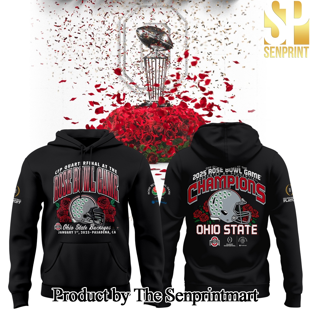 Ohio State Buckeyes College Football Playoff 2025 Rose Bowl Champions For Sport Fan All Over Printed Shirt SEN0112