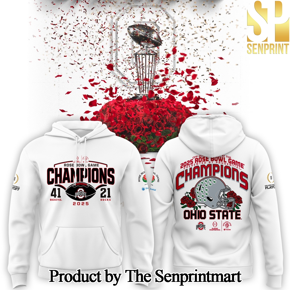 Ohio State Buckeyes College Football Playoff 2025 Rose Bowl Champions For Sport Fans All Over Print Shirt SEN0111