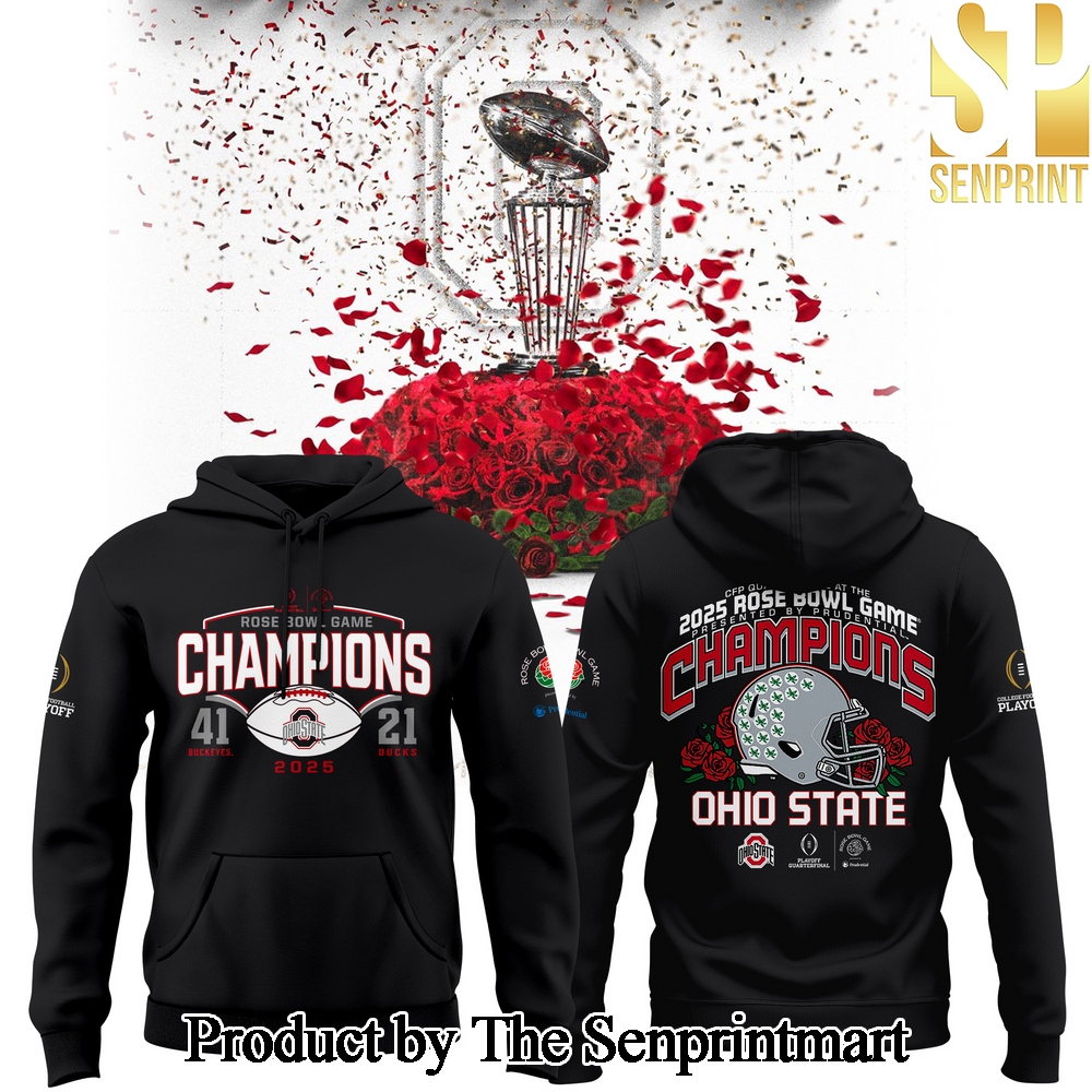 Ohio State Buckeyes College Football Playoff 2025 Rose Bowl Champions For Sport Fans All Over Printed Shirt SEN0113