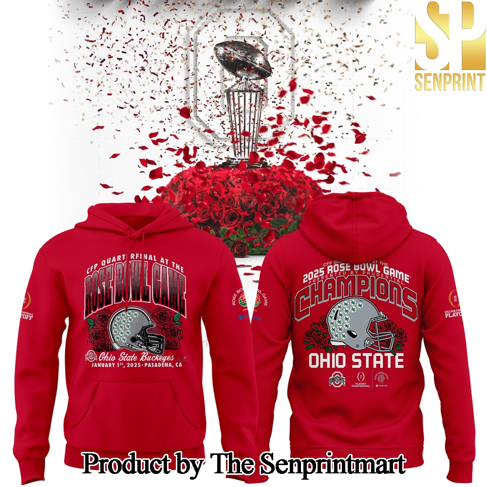 Ohio State Buckeyes College Football Playoff 2025 Rose Bowl Champions For Sport Fans Full Printing Shirt SEN0107