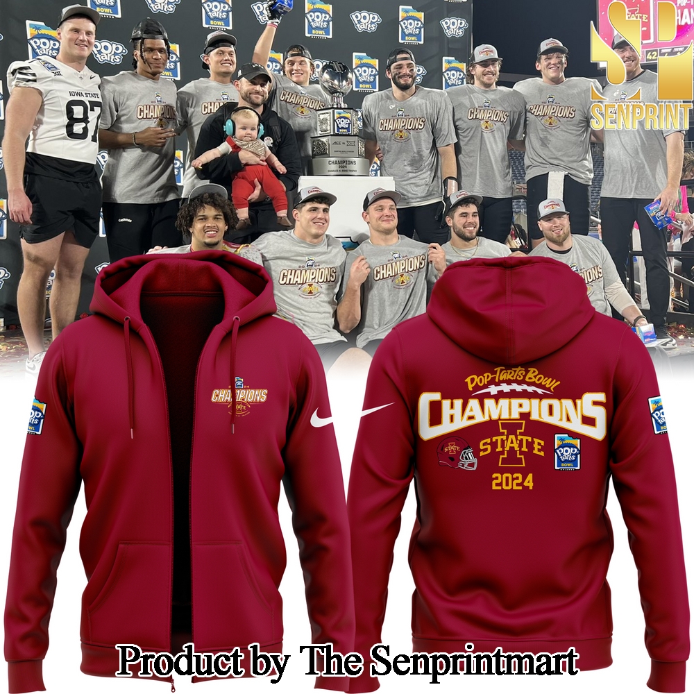 2024 Pop Tarts Bowl Champions Iowa State Football For Fans Zip Hoodie SEN0430