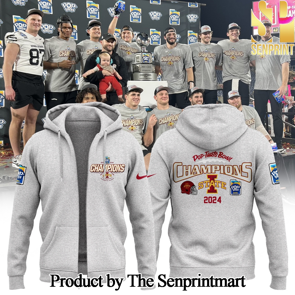 2024 Pop Tarts Bowl Champions Iowa State Football For Fans Zip Hoodie SEN0433