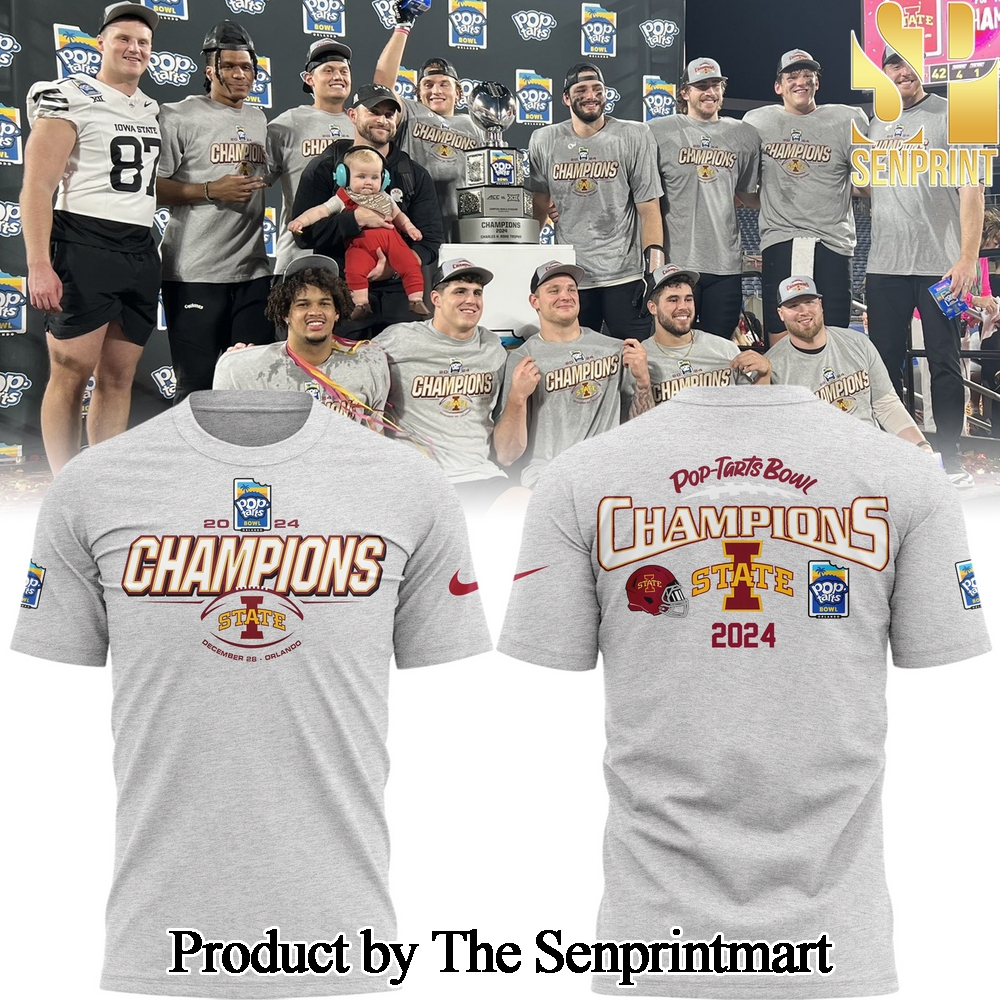 2024 Pop Tarts Bowl Champions Iowa State Football Gift Ideas Full Printing Shirt SEN0407