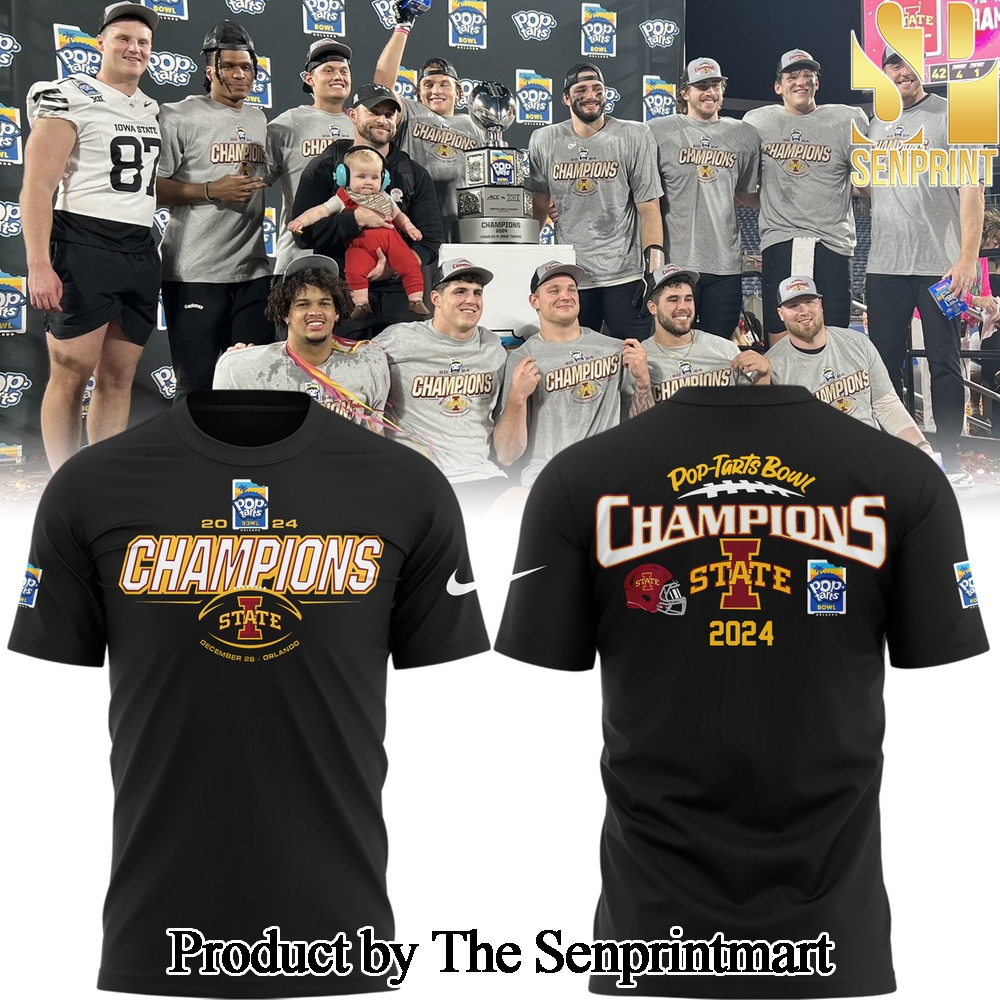 2024 Pop Tarts Bowl Champions Iowa State Football Gift Ideas Full Printing Shirt SEN0418