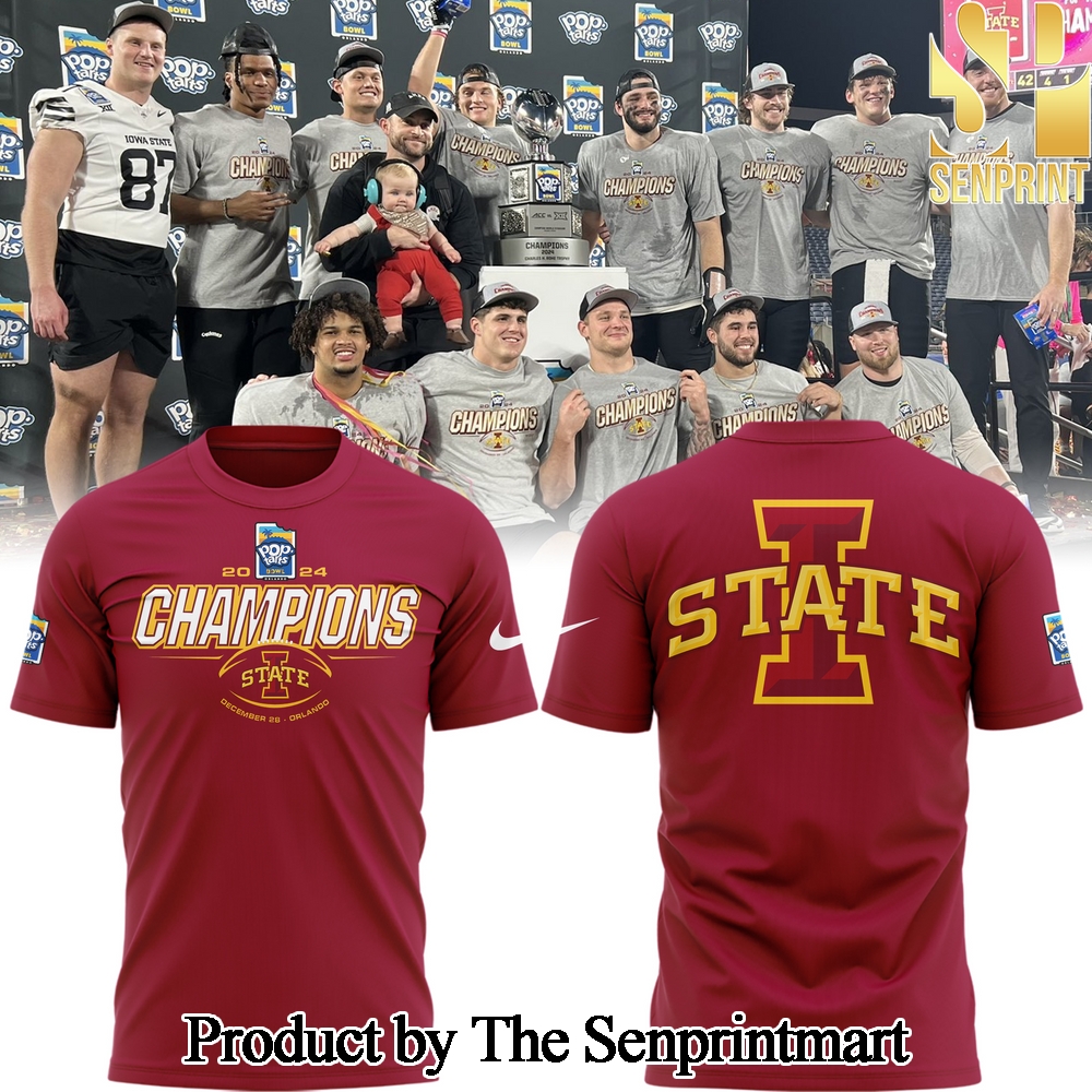 2024 Pop Tarts Bowl Champions Iowa State Football Gift Ideas Full Printing Shirt SEN0421