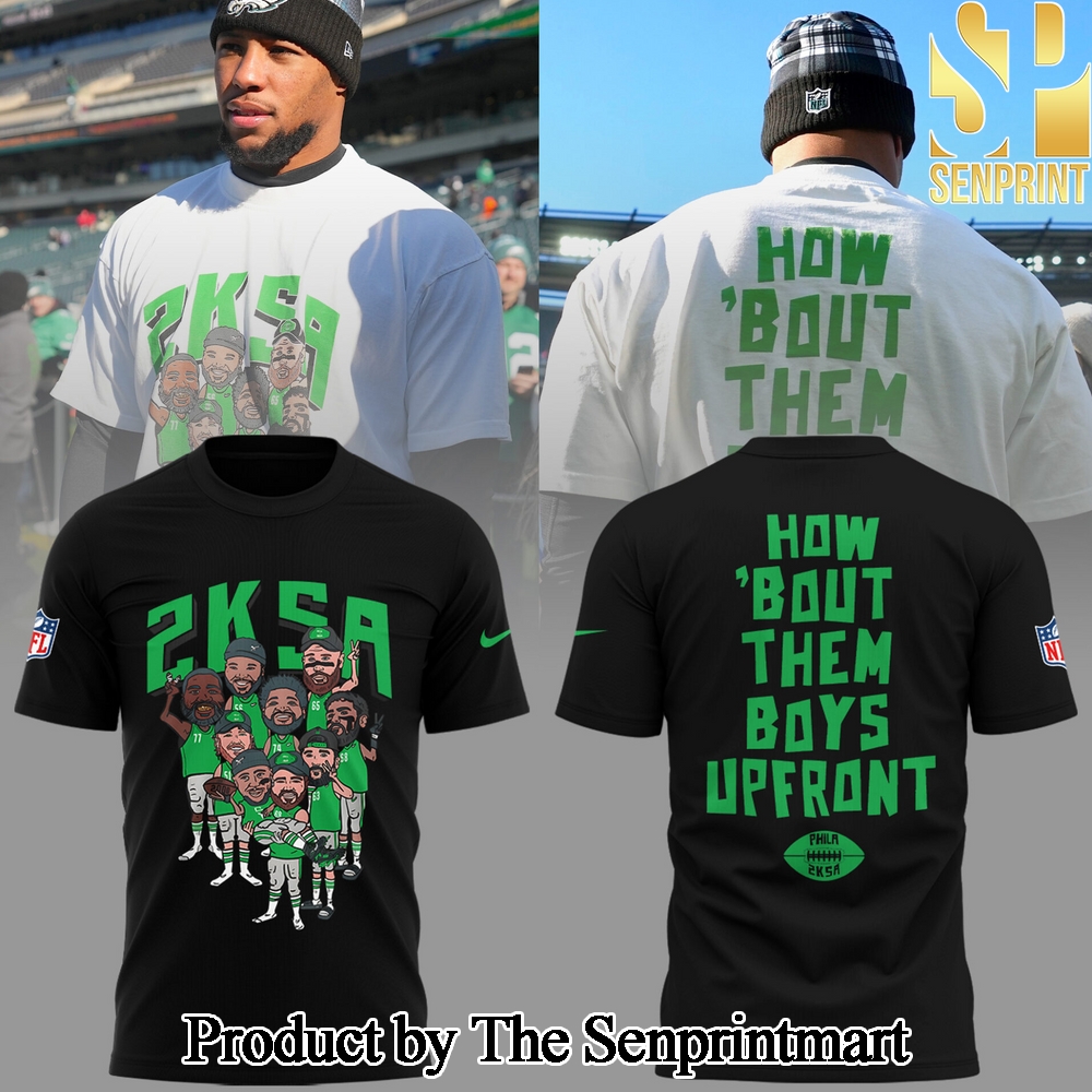 Philadelphia Eagles NFL 2025 2K SA The Boys Upfront Black For Fans Full Printed Shirt SEN0806