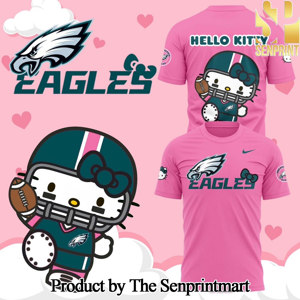 Philadelphia Eagles x Hello Kitty Night For Sport Fans 3D Hoodie SEN0812